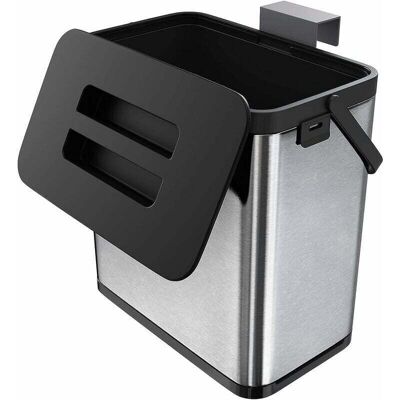 OEM Gabrielle - Cubo De Basura De Cocina, Para Colgar En La Pared, De Acero Inoxidable, Antihuellas (3 L) OEM Gabrielle - Cubo De Basura De Cocina, Para Colgar En La Pared, De Acero Inoxidable, Antihuellas (3 L)