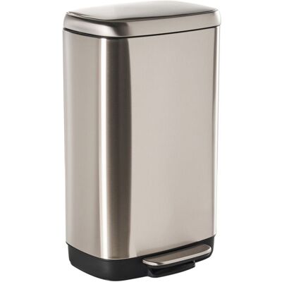 Beliani - Cubo De Basura Moderno Con Pedal Y Tapa Para Cocina Material Sintético De Hierro Con Recubrimiento De Polvo A Prueba De Huellas Dactilares Plateado Ecocollect Beliani - Cubo De Basura Moderno Con Pedal Y Tapa Para Cocina Material Sintético De Hierro Con Recubrimiento De Polvo A Prueba De Huellas Dactilares Plateado Ecocollect