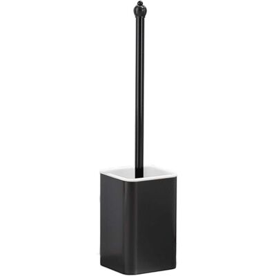 TONCHEAN Escobilla De Baño Con Soporte, De Nailon Ultrasuave, Con Soporte, Marco De Aluminio, Espacio Para Pared Y Vertical, Sin Acumulación De Agua (color: Negro) TONCHEAN Escobilla De Baño Con Soporte, De Nailon Ultrasuave, Con Soporte, Marco De Aluminio, Espacio Para Pared Y Vertical, Sin Acumulación De Agua (color: Negro)