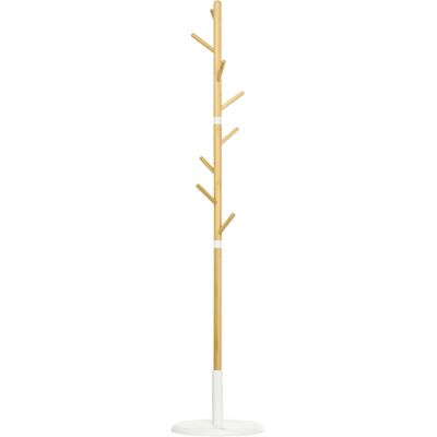 Perchero De Pie De Bambú Perchero De Pasillo Moderno Con 8 Ganchos Para Ropas Bolsas Perchero De Árbol Para Entrada Dormitorio Ø37,8x175,6 Cm - Homcom Perchero De Pie De Bambú Perchero De Pasillo Moderno Con 8 Ganchos Para Ropas Bolsas Perchero De Árbol Para Entrada Dormitorio Ø37,8x175,6 Cm - Homcom
