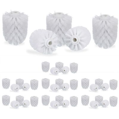 RELAXDAYS Set 40 Cabezal Escobilla Limpieza Inodoro 8 Cm, Repuesto Cepillo Wc Rosca 12 Mm, Accesorio Recambio, Plástico, Blanco RELAXDAYS Set 40 Cabezal Escobilla Limpieza Inodoro 8 Cm, Repuesto Cepillo Wc Rosca 12 Mm, Accesorio Recambio, Plástico, Blanco