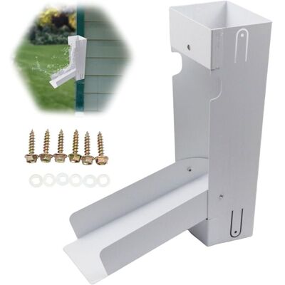 CSPARKV Kit Colector De Agua De Lluvia, Colector De Agua De Canalón Rectangular, Sistema De Recolección De Agua De Lluvia, Desviador De Agua De Lluvia Universal Para Bajantes De Canalón CSPARKV Kit Colector De Agua De Lluvia, Colector De Agua De Canalón Rectangular, Sistema De Recolección De Agua De Lluvia, Desviador De Agua De Lluvia Universal Para Bajantes De Canalón