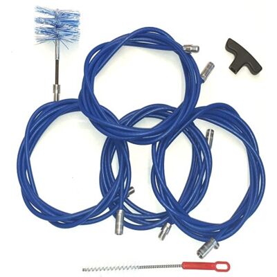 MBM Kit De 12 M De Limpieza De Chimenea De Pellet, Diámetro 80 Mm, Profesional, Cepillo Flexible MBM Kit De 12 M De Limpieza De Chimenea De Pellet, Diámetro 80 Mm, Profesional, Cepillo Flexible