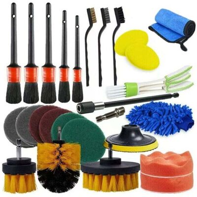 KZQ Kit De Limpieza Para Coche: 27 Piezas Para El Cuidado Interior Y Exterior Del Coche. Incluye Cepillos, Esponjas De Pulido, Gel Limpiador Y Mucho Más. KZQ Kit De Limpieza Para Coche: 27 Piezas Para El Cuidado Interior Y Exterior Del Coche. Incluye Cepillos, Esponjas De Pulido, Gel Limpiador Y Mucho Más.