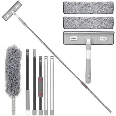 OEM Limpiacristales Profesional 2 En 1, Limpiacristales Empalmable De 210 Cm Con 2 Toallas De Microfibra, Limpiador De Ventanas Giratorio De 180°, Kit De Limpieza De Ventanas, Plumero Para Ventanas Altas OEM Limpiacristales Profesional 2 En 1, Limpiacristales Empalmable De 210 Cm Con 2 Toallas De Microfibra, Limpiador De Ventanas Giratorio De 180°, Kit De Limpieza De Ventanas, Plumero Para Ventanas Altas