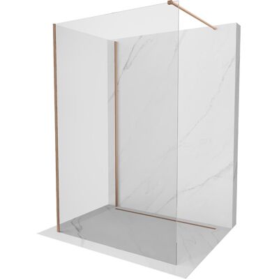 Mexen Kioto Panel De Ducha Walk-in 100 X 90 Cm, Transparente, Cobre Cepillado - 800-100-212-65-00-090 Mexen Kioto Panel De Ducha Walk-in 100 X 90 Cm, Transparente, Cobre Cepillado - 800-100-212-65-00-090