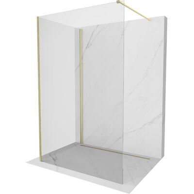 Mexen Kioto Panel De Ducha Walk-in 100 X 90 Cm, Transparente, Oro Cepillado - 800-100-212-55-00-090 Mexen Kioto Panel De Ducha Walk-in 100 X 90 Cm, Transparente, Oro Cepillado - 800-100-212-55-00-090