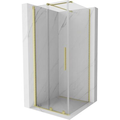 Mexen Velar Cabina De Ducha Corredera 110 X 110 Cm, Transparente, Dorado Cepillado - 871-110-110-01-55 Mexen Velar Cabina De Ducha Corredera 110 X 110 Cm, Transparente, Dorado Cepillado - 871-110-110-01-55