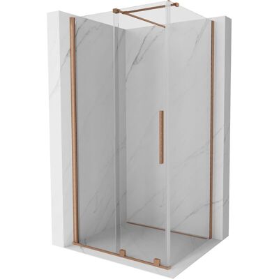 Mexen Velar Cabina De Ducha Corredera 130 X 80 Cm, Transparente, Cobre Cepillado - 871-130-080-01-65 Mexen Velar Cabina De Ducha Corredera 130 X 80 Cm, Transparente, Cobre Cepillado - 871-130-080-01-65