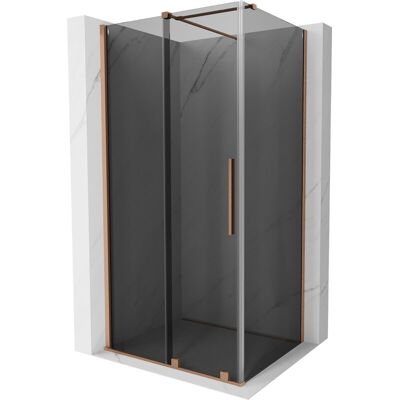 Mexen Velar Cabina De Ducha Corredera 130 X 80 Cm, Grafito, Cobre Cepillado - 871-130-080-41-65 Mexen Velar Cabina De Ducha Corredera 130 X 80 Cm, Grafito, Cobre Cepillado - 871-130-080-41-65