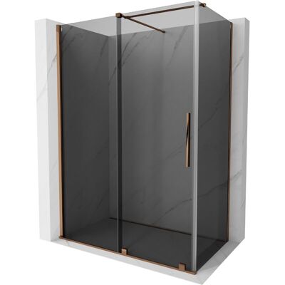 Mexen Velar Cabina De Ducha Corredera 140 X 80 Cm, Grafito, Oro Rosa - 871-140-080-41-60 Mexen Velar Cabina De Ducha Corredera 140 X 80 Cm, Grafito, Oro Rosa - 871-140-080-41-60