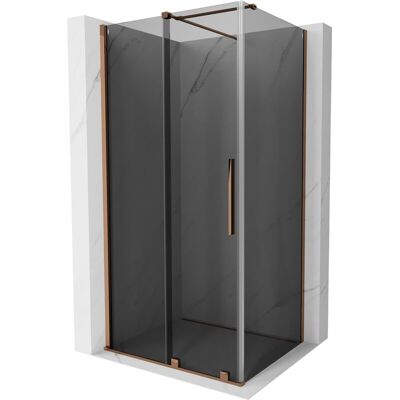 Mexen Velar Cabina De Ducha Corredera 100 X 80 Cm, Grafito, Oro Rosa - 871-100-080-41-60 Mexen Velar Cabina De Ducha Corredera 100 X 80 Cm, Grafito, Oro Rosa - 871-100-080-41-60