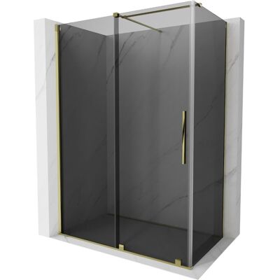 Mexen Velar Cabina De Ducha Corredera 140 X 80 Cm, Grafito, Dorado - 871-140-080-41-50 Mexen Velar Cabina De Ducha Corredera 140 X 80 Cm, Grafito, Dorado - 871-140-080-41-50
