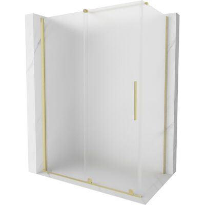 Mexen Velar Cabina De Ducha Corredera 140 X 80 Cm, Escarchado, Dorado Cepillado - 871-140-080-31-55 Mexen Velar Cabina De Ducha Corredera 140 X 80 Cm, Escarchado, Dorado Cepillado - 871-140-080-31-55