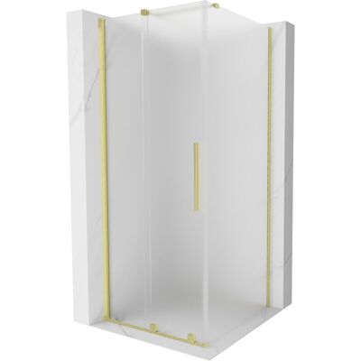 Mexen Velar Cabina De Ducha Corredera 110 X 110 Cm, Escarchado, Oro Cepillado - 871-110-110-31-55 Mexen Velar Cabina De Ducha Corredera 110 X 110 Cm, Escarchado, Oro Cepillado - 871-110-110-31-55