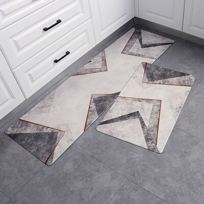 Minkurow Alfombrillas De Cocina De 2 Piezas En Frente Del Fregadero Antideslizante Pvc Resistente A Las Manchas Alfombras Impermeables Y Lavables Estilo Moderno Para Sala De Estar Piso De Cocina, 45x7 Minkurow Alfombrillas De Cocina De 2 Piezas En Frente Del Fregadero Antideslizante Pvc Resistente A Las Manchas Alfombras Impermeables Y Lavables Estilo Moderno Para Sala De Estar Piso De Cocina, 45x7
