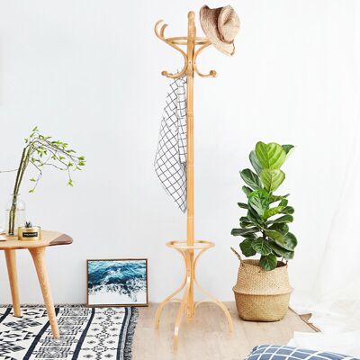 Costway Perchero De Pie Con 12 Ganchos Para Colgar Ropa Perchero De Madera 182 Cm Para Pasillo Dormitorio Oficina Costway Perchero De Pie Con 12 Ganchos Para Colgar Ropa Perchero De Madera 182 Cm Para Pasillo Dormitorio Oficina