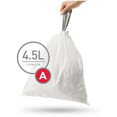 Simplehuman - Bolsas De Basura 4,5 L, Tipo A, 90 Uds Cw0250 Simplehuman - Bolsas De Basura 4,5 L, Tipo A, 90 Uds Cw0250