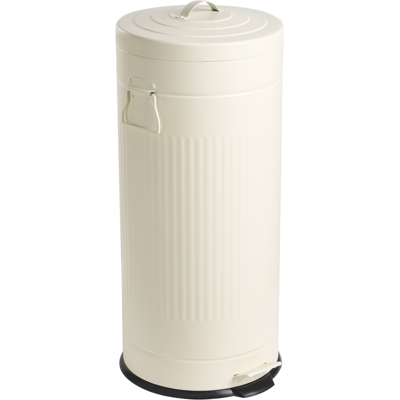 BELIANI Cubo De Basura Moderno Con Pedal Y Tapa Para Cocina De Hierro Con Recubrimiento En Polvo Material Sintético Beige Ecoaura BELIANI Cubo De Basura Moderno Con Pedal Y Tapa Para Cocina De Hierro Con Recubrimiento En Polvo Material Sintético Beige Ecoaura