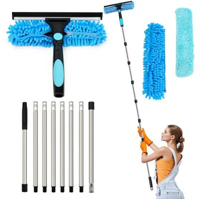 OEM Kit De Limpieza De Ventanas 3 En 1 De 3,1 M Con Escobilla De Silicona Y Cepillo De Microfibra, Escobilla Profesional Para Ventanas, Limpiador Telescópico Con Cabezal Giratorio De 270°, Color Azul OEM Kit De Limpieza De Ventanas 3 En 1 De 3,1 M Con Escobilla De Silicona Y Cepillo De Microfibra, Escobilla Profesional Para Ventanas, Limpiador Telescópico Con Cabezal Giratorio De 270°, Color Azul