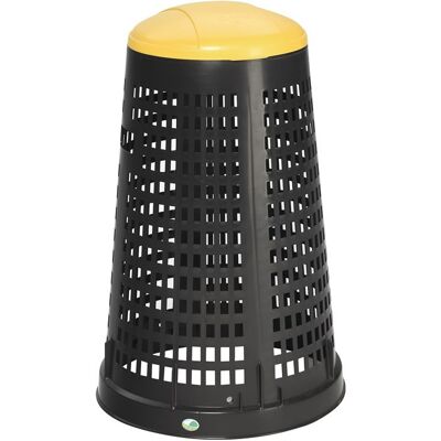 Var - Support Panier D525xh880mmpp Noir Couvercle Jaune Pour Sacs 120l Var - Support Panier D525xh880mmpp Noir Couvercle Jaune Pour Sacs 120l