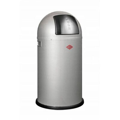 Wesco Pushboy Cubo De Basura 50 Litros Plateado Diseño Moderno Wesco Pushboy Cubo De Basura 50 Litros Plateado Diseño Moderno