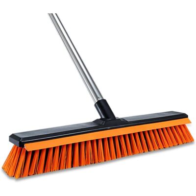 OEM Escoba De Exterior De 47 Cm Con Rascador De Goma Y Mango De 120 Cm De Largo, Cepillo De Fregar Comercial 2 En 1 De Cerdas Rígidas Para Terrazas, Patios, Garajes, Almacenes, Entradas De Vehículos Y Sue OEM Escoba De Exterior De 47 Cm Con Rascador De Goma Y Mango De 120 Cm De Largo, Cepillo De Fregar Comercial 2 En 1 De Cerdas Rígidas Para Terrazas, Patios, Garajes, Almacenes, Entradas De Vehículos Y Sue