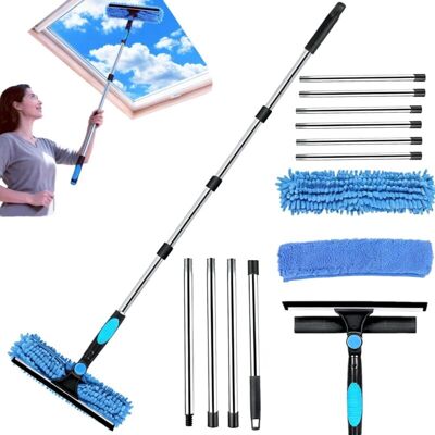 ZVD Kit De Limpieza 3 En 1, Cabezal Giratorio De 270°, Mango Telescópico De 400 Cm, Para Ventanas Y Automóviles. ZVD Kit De Limpieza 3 En 1, Cabezal Giratorio De 270°, Mango Telescópico De 400 Cm, Para Ventanas Y Automóviles.
