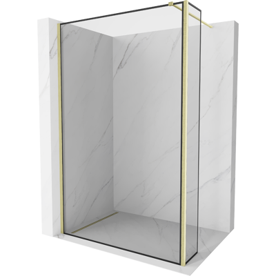 Mexen Kioto Panel De Ducha Walk-in 140 X 40 Cm, Marco Negro, Dorado Cepillado - 800-140-212-55-70-040 Mexen Kioto Panel De Ducha Walk-in 140 X 40 Cm, Marco Negro, Dorado Cepillado - 800-140-212-55-70-040