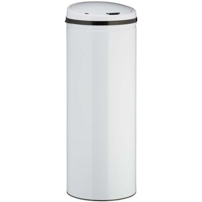 HELLOSHOP26 Papelera Automática Redonda 50 X 50 X 80 Cm Con Sensor Diseño Moderno Cocina Oficina De Acero Inoxidable Blanco 130006976 HELLOSHOP26 Papelera Automática Redonda 50 X 50 X 80 Cm Con Sensor Diseño Moderno Cocina Oficina De Acero Inoxidable Blanco 130006976