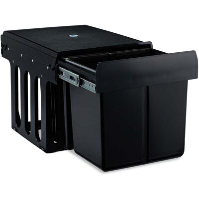 HELLOSHOP26 Basura Empotrable Deslizante Para Cocina 3 Cubos Interiores Separación De Residuos Práctica De Plástico Negro 130008509 HELLOSHOP26 Basura Empotrable Deslizante Para Cocina 3 Cubos Interiores Separación De Residuos Práctica De Plástico Negro 130008509