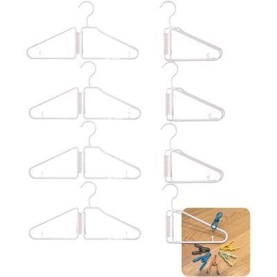 OEM Juego De 8 Perchas Plegables De Plástico, Portátiles Para Viajes, Cruceros, Hogar Y Dormitorio (blancas) OEM Juego De 8 Perchas Plegables De Plástico, Portátiles Para Viajes, Cruceros, Hogar Y Dormitorio (blancas)