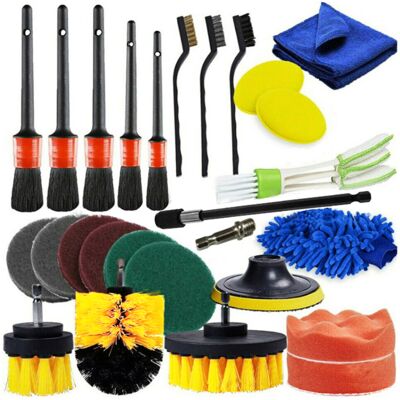 OEM Kit De Limpieza Para Automóviles De 26 Piezas, Accesorios Para Taladro, Esponjas, Cepillos, Guante, Paño (para El Hogar) OEM Kit De Limpieza Para Automóviles De 26 Piezas, Accesorios Para Taladro, Esponjas, Cepillos, Guante, Paño (para El Hogar)