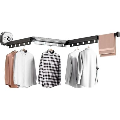 OEM Tendedero De Ropa Mural, Ahorra Espacio, Retráctil, Plegable, De Metal - 96 Cm -crezuo OEM Tendedero De Ropa Mural, Ahorra Espacio, Retráctil, Plegable, De Metal - 96 Cm -crezuo