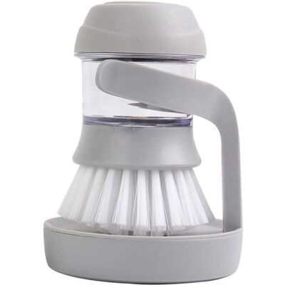 SIOKS Cepillo Para Platos Con Dispensador De Jabón, Cepillo De Cocina Con Soporte, Cepillo Con Depósito De Detergente Líquido Para Platos, Cepillo De Limpieza Para Estufas Y Fregaderos De Cocina, Gray-fei Y SIOKS Cepillo Para Platos Con Dispensador De Jabón, Cepillo De Cocina Con Soporte, Cepillo Con Depósito De Detergente Líquido Para Platos, Cepillo De Limpieza Para Estufas Y Fregaderos De Cocina, Gray-fei Y