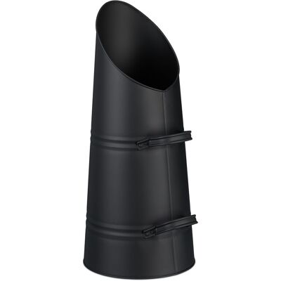 Relaxdays Cubo De Carbón 16 L, Hierro, Recipiente Para Pellets Con 2 Asas, Recogedor De Cenizas Chimenea, Metal, Negro Relaxdays Cubo De Carbón 16 L, Hierro, Recipiente Para Pellets Con 2 Asas, Recogedor De Cenizas Chimenea, Metal, Negro