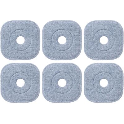 HELLOSHOP26 Lote De 6 Cabezales De Fregona Desmontables 26,5 X 26,5 X 0,7 Cm Limpieza Eficaz Versátil De Microfibra Gris + Blanco 200018441 HELLOSHOP26 Lote De 6 Cabezales De Fregona Desmontables 26,5 X 26,5 X 0,7 Cm Limpieza Eficaz Versátil De Microfibra Gris + Blanco 200018441