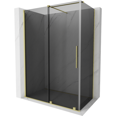 Mexen Velar Cabina De Ducha Corredera 130 X 70 Cm, Grafito, Oro Cepillado - 871-130-070-41-55 Mexen Velar Cabina De Ducha Corredera 130 X 70 Cm, Grafito, Oro Cepillado - 871-130-070-41-55