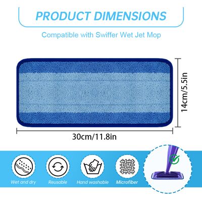 OEM Paños De Limpieza De Repuesto Para La Mopa De Microfibra Swiffer Wet Jet (paquete De 3) OEM Paños De Limpieza De Repuesto Para La Mopa De Microfibra Swiffer Wet Jet (paquete De 3)