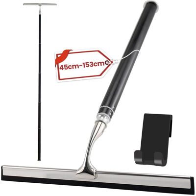 OEM Limpiacristales De Perfil Alto, Limpiacristales De Ducha Con Mango Telescópico, Cepillo Extensible Para Limpieza De Cristales, Con Soporte De Silicona, Núcleo De Acero Inoxidable OEM Limpiacristales De Perfil Alto, Limpiacristales De Ducha Con Mango Telescópico, Cepillo Extensible Para Limpieza De Cristales, Con Soporte De Silicona, Núcleo De Acero Inoxidable