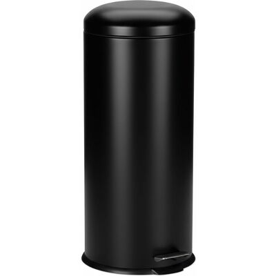 Cubo De Basura Relaxdays 30 Litros Para Cocina, Cierre Automático, Asa Y Pedal, Redondo, Negro Cubo De Basura Relaxdays 30 Litros Para Cocina, Cierre Automático, Asa Y Pedal, Redondo, Negro