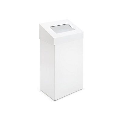 kaiserkraft 50L Cubo de basura aluminio blanco - Montaje en pared kaiserkraft 50L Cubo de basura aluminio blanco - Montaje en pared