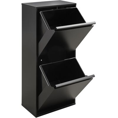 Arregui Basic Cubo De Basura Y Reciclaje De 2 Compartimentos, 2x23 L (46 L), Con Cubetas De Alta Capacidad, Cubos De Basura De Cocina, Contenedores De Reciclaje, Negro Cr406-b2 Arregui Basic Cubo De Basura Y Reciclaje De 2 Compartimentos, 2x23 L (46 L), Con Cubetas De Alta Capacidad, Cubos De Basura De Cocina, Contenedores De Reciclaje, Negro Cr406-b2