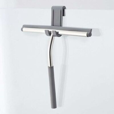 SANS MARQUE Escobilla De Ducha De Acero Inoxidable De Primera Calidad, No Requiere Perforación, Escobilla De Silicona Para Limpiar Espejos, Ventanas Y Cristales – Gris-fei Yu SANS MARQUE Escobilla De Ducha De Acero Inoxidable De Primera Calidad, No Requiere Perforación, Escobilla De Silicona Para Limpiar Espejos, Ventanas Y Cristales – Gris-fei Yu