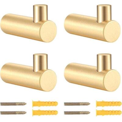OEM Ganchos De Pared De Latón, Perchero Dorado, Soporte Para Colgar Bufandas, Sombreros, Bolsos, Perchas De Almacenamiento, Toallas, Baño, Con Tornillos (4 Piezas) - Crezuo OEM Ganchos De Pared De Latón, Perchero Dorado, Soporte Para Colgar Bufandas, Sombreros, Bolsos, Perchas De Almacenamiento, Toallas, Baño, Con Tornillos (4 Piezas) - Crezuo