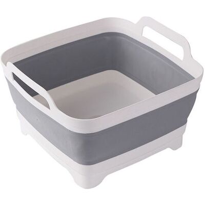 ZVD Fregadero Plegable, Lavabo Abatible Con Tapón De Desagüe Y Asas De Transporte, Gran Capacidad De 9 Litros, Fregadero Para Autocaravana Para Verduras, Frutas, Alimentos Y Ropa (gris) ZVD Fregadero Plegable, Lavabo Abatible Con Tapón De Desagüe Y Asas De Transporte, Gran Capacidad De 9 Litros, Fregadero Para Autocaravana Para Verduras, Frutas, Alimentos Y Ropa (gris)