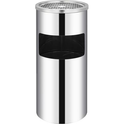 Papelera Con Cenicero De Pared Acero Inxodable 26 L Vidaxl Papelera Con Cenicero De Pared Acero Inxodable 26 L Vidaxl