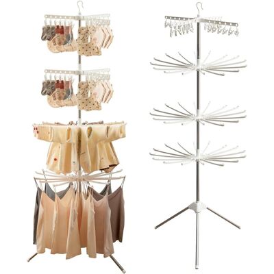 ANPVIZ Secadora De Ropa, Tendedero, Tendedero, Tendedero De Interior, Tendedero Para Balcón, Plegable (48 Pinzas + 32 Perchas) ANPVIZ Secadora De Ropa, Tendedero, Tendedero, Tendedero De Interior, Tendedero Para Balcón, Plegable (48 Pinzas + 32 Perchas)