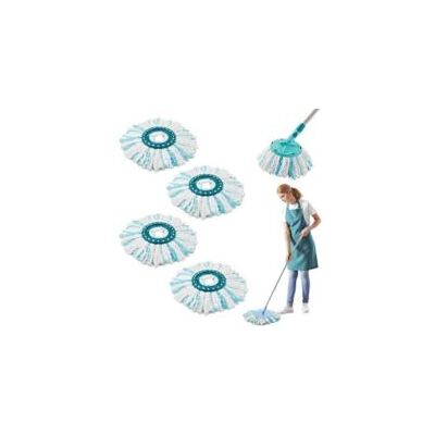 OEM Juego De 4 Cabezales De Repuesto De Microfibra Para Fregona De Disco Clean Twist - Sistema De Limpieza De 2 Fibras, Compatible Con Leifheit - Crezuo OEM Juego De 4 Cabezales De Repuesto De Microfibra Para Fregona De Disco Clean Twist - Sistema De Limpieza De 2 Fibras, Compatible Con Leifheit - Crezuo