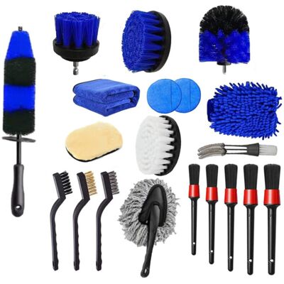 OEM Kit De Limpieza Para Coche De 20 Piezas Con Cepillo Para Ruedas, Cepillo Para Taladro, Guante De Microfibra, Paño De Microfibra Para Coche, Cepillo De Alambre Para Limpieza Interior Del Coche, Almohad OEM Kit De Limpieza Para Coche De 20 Piezas Con Cepillo Para Ruedas, Cepillo Para Taladro, Guante De Microfibra, Paño De Microfibra Para Coche, Cepillo De Alambre Para Limpieza Interior Del Coche, Almohad